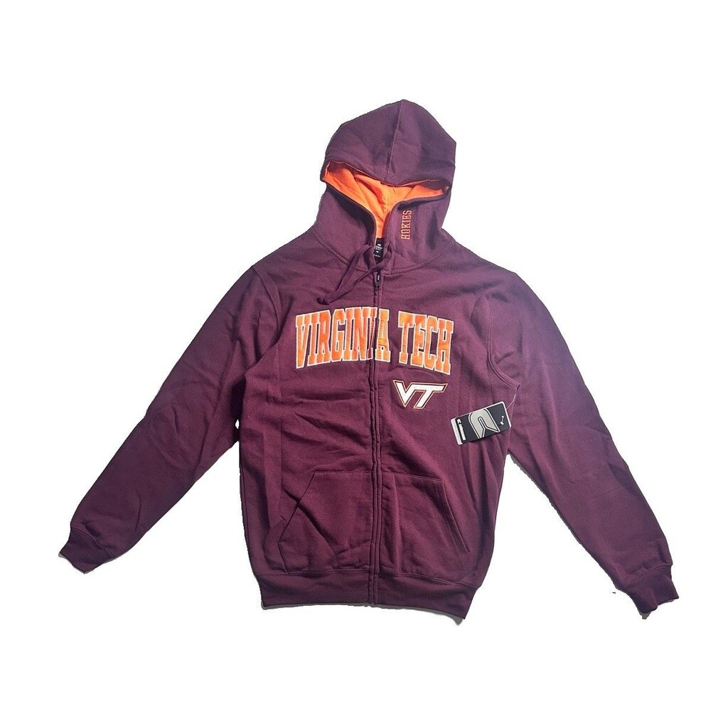 Colosseum Virginia Tech Hokies Maroon Medium Full Zip Hoodie